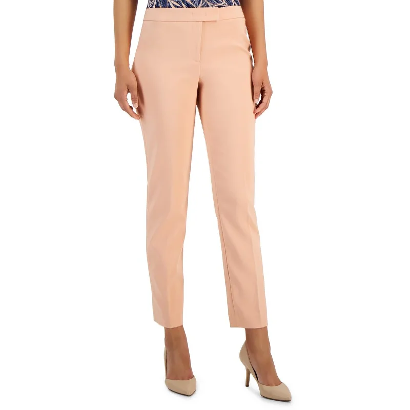 Anne Klein Womens Mid-Rise Office Dress Pants Fashionable Tapered Leg Pants