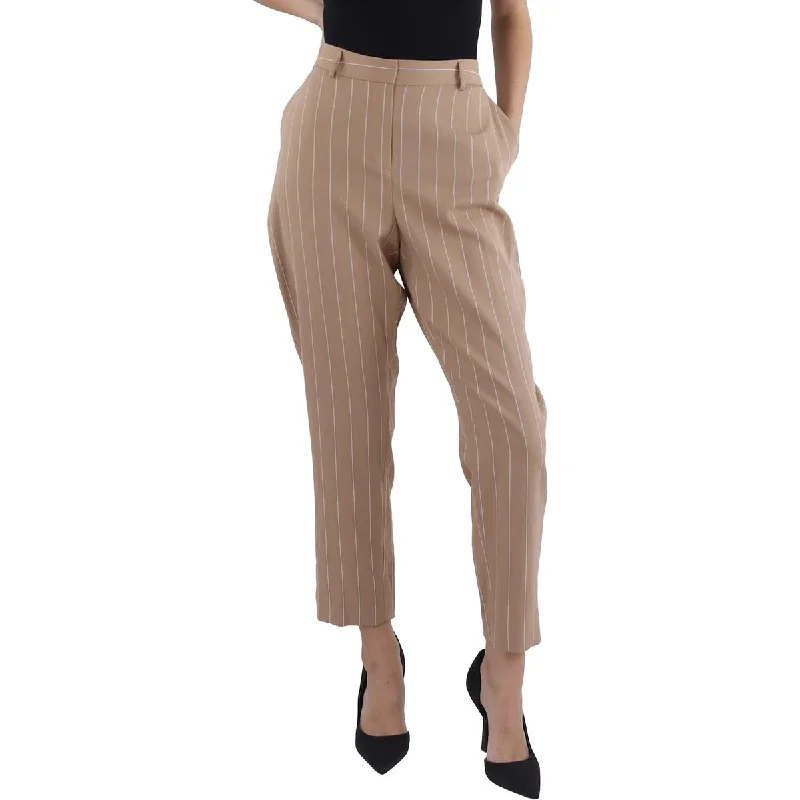 Tahari ASL Womens Shannon Pinstripe High Rise Straight Leg Pants Soft Stretch Leggings Tahari ASL Womens Shannon Pinstripe High Rise Straight Leg Pants Soft Stretch Leggings