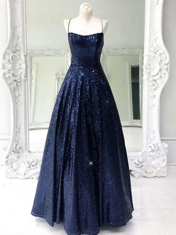 Shiny Backless Navy Blue Long Prom Dresses, Shiny Open Back Navy Blue Long Formal Evening Dresses Tunics Satin smooth Shiny Backless Navy Blue Long Prom Dresses, Shiny Open Back Navy Blue Long Formal Evening Dresses Tunics Satin smooth