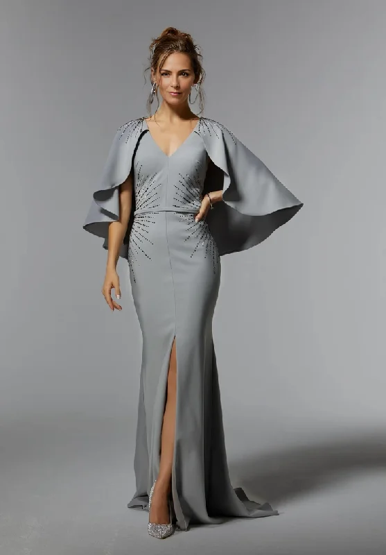 Mermaid Cape V-Neck Mother of the Bride Dresse Wedding Guest Party Dresses With Sweep Train Tunics Lace romantic Mermaid Cape V-Neck Mother of the Bride Dresse Wedding Guest Party Dresses With Sweep Train Tunics Lace romantic