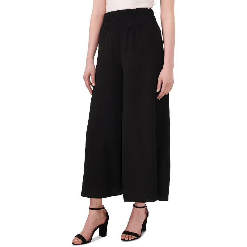 Sam & Jess Womens High Rise Wide Leg Ankle Pants Relaxed Linen Pants