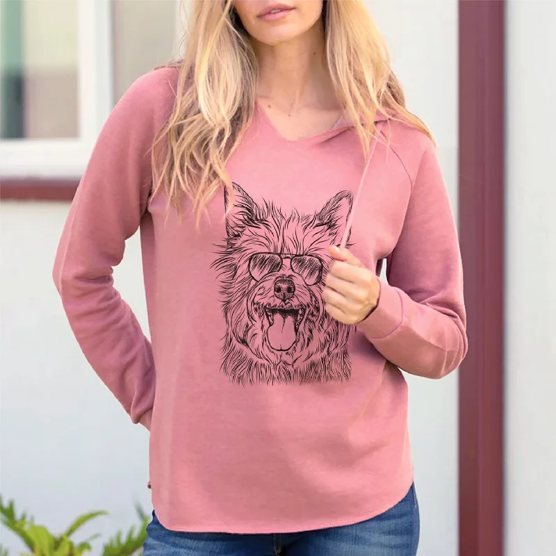 Aviator Middy the Australian Terrier - Cali Wave Hooded Sweatshirt Hoodie with Tie-Dye Psychedelic Retro Aviator Middy the Australian Terrier - Cali Wave Hooded Sweatshirt Hoodie with Tie-Dye Psychedelic Retro