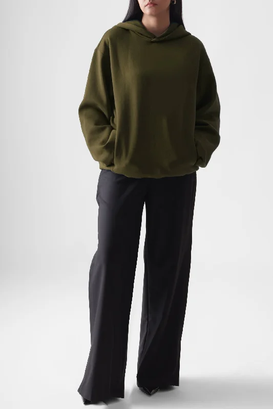 The Hoodie : Olive Biome Hoodie with Pocket Utility Practical
