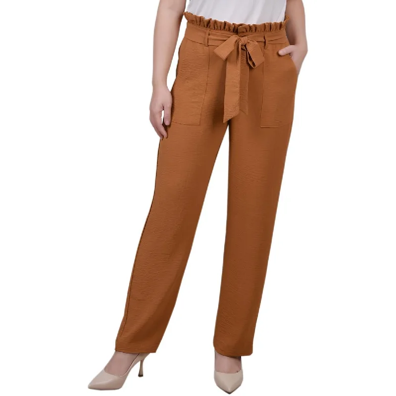 NY Collection Womens Petites PaperB  Ankle Pants Trendy Work Pants