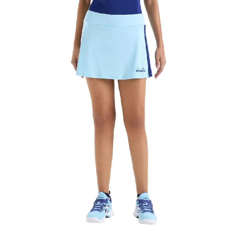 Diadora Skirt Femenino L.Core_Skirt Bright_Baby_Blue velvet skirt luxurious