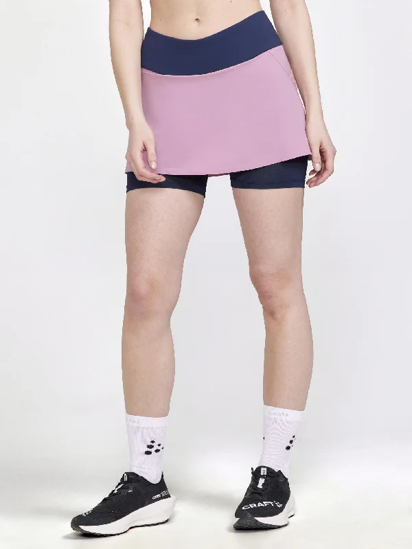 WOMEN'S PRO HYPERVENT 2IN1 RUNNING SKIRT belted skirt waist