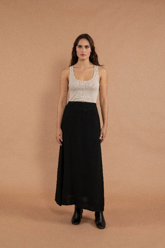 Nisha Embroidered Maxi Skirt spandex blend skirt