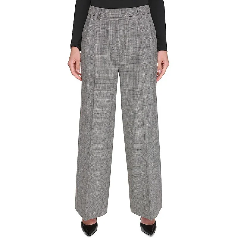 DKNY Womens Mid Rise Work Dress Pants Casual Drawstring Pants