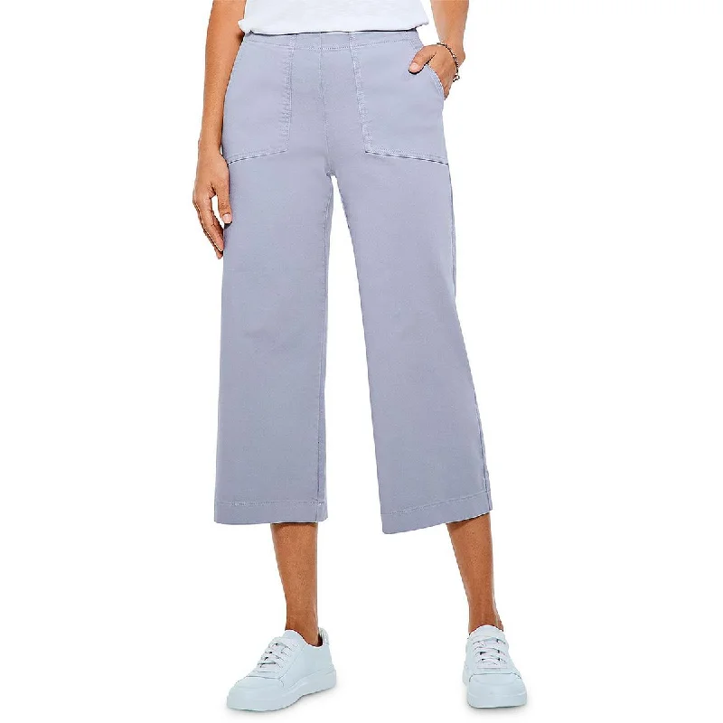 Nic + Zoe Womens All Day Cropped Solid Wide Leg Pants Stylish Casual Pants