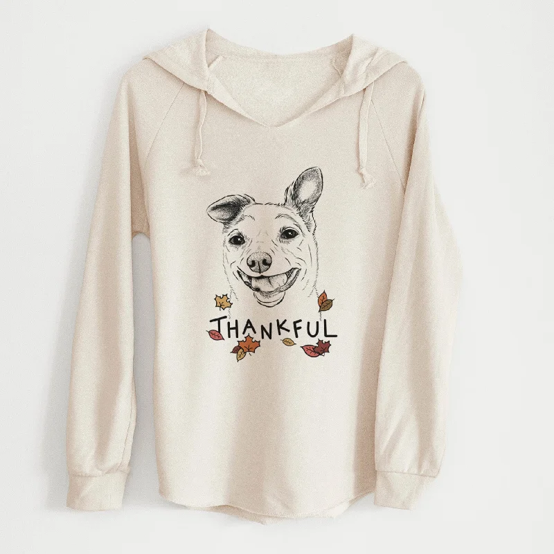 Thankful Mortimer the Mixed Breed - Cali Wave Hooded Sweatshirt Hoodie with Lace Feminine Delicate