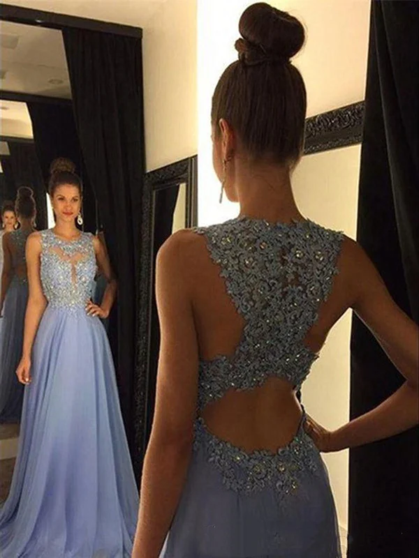 Custom Made A Line Round Neck Lace Prom Dresses, Blue Lace Formal Dresses Tunics Sale discount Custom Made A Line Round Neck Lace Prom Dresses, Blue Lace Formal Dresses Tunics Sale discount