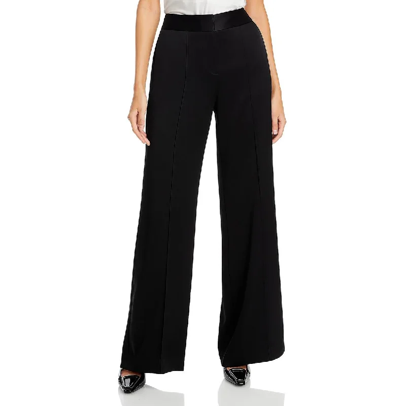 Kobi Halperin Womens Andi High Rise Pintuck Wide Leg Pants Classic Straight Pants