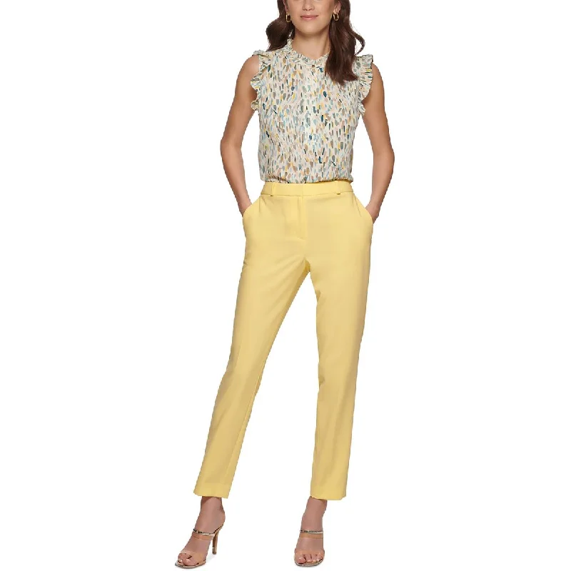 DKNY Womens High Rise Business Dress Pants Classic Straight Pants