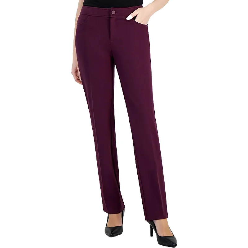 Anne Klein Womens The Jillian Low Rise Office Bootcut Pants Elegant Silk Pants