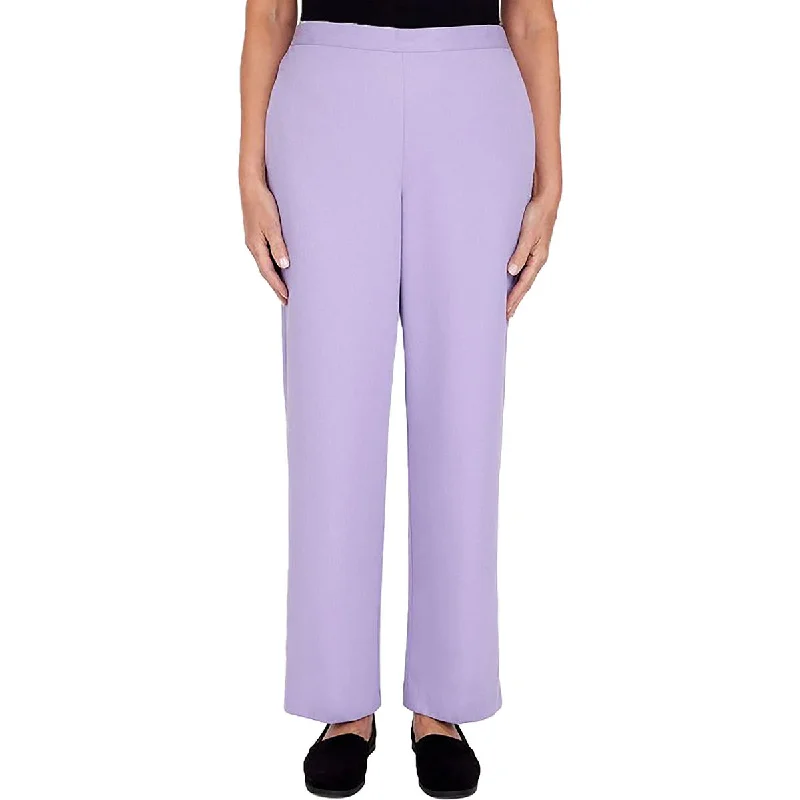 Alfred Dunner Womens Corduroy High Rise Straight Leg Pants Formal Dress Pants