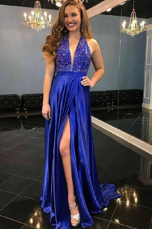 Sexy Royal Blue Prom Dress, Prom Dresses,Evening Gown, Graduation School Party Dress Boat Neckline Classic Sexy Royal Blue Prom Dress, Prom Dresses,Evening Gown, Graduation School Party Dress Boat Neckline Classic
