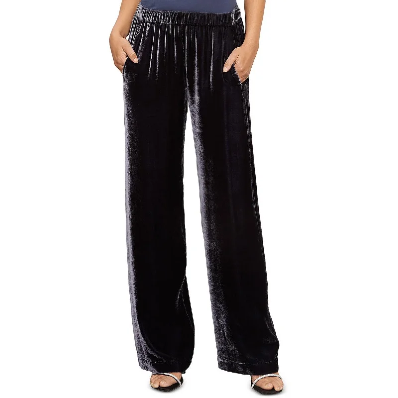 VELVET BY GRAHAM & SPENCER Womens Velvet Wide Leg Dress Pants Trendy High-Waist Trousers VELVET BY GRAHAM & SPENCER Womens Velvet Wide Leg Dress Pants Trendy High-Waist Trousers