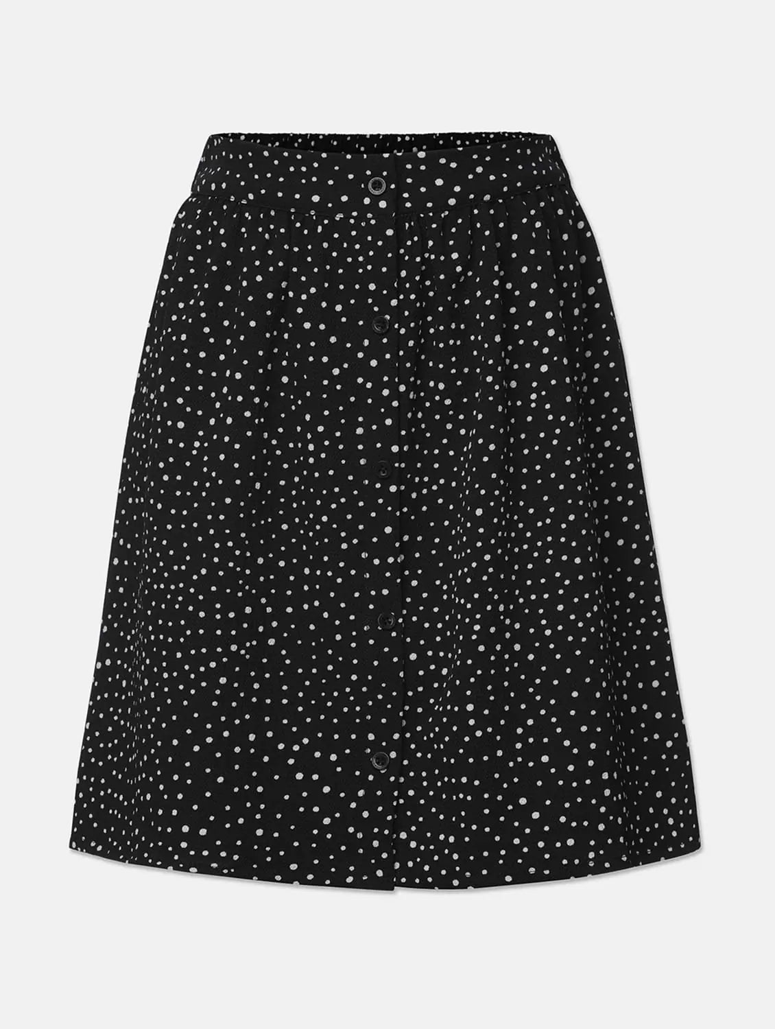 Wooho Black Printed Girl Skirt. mini skirt trendy