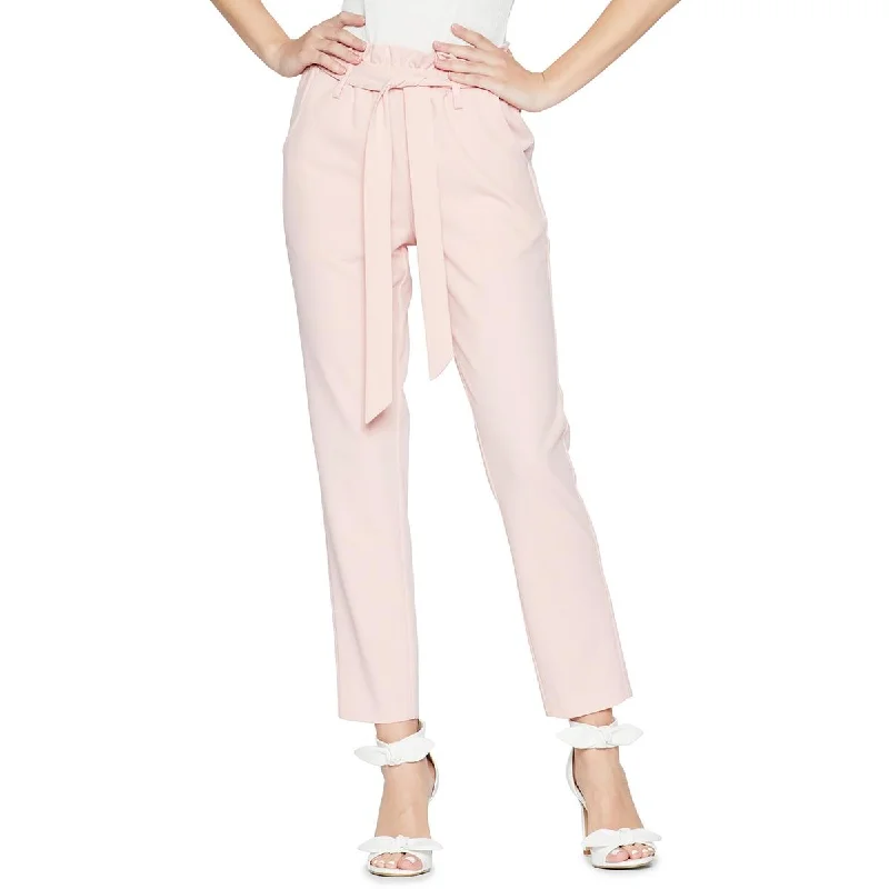 BCBGeneration Womens Paperbag Belted Ankle Pants Casual Wide Pants