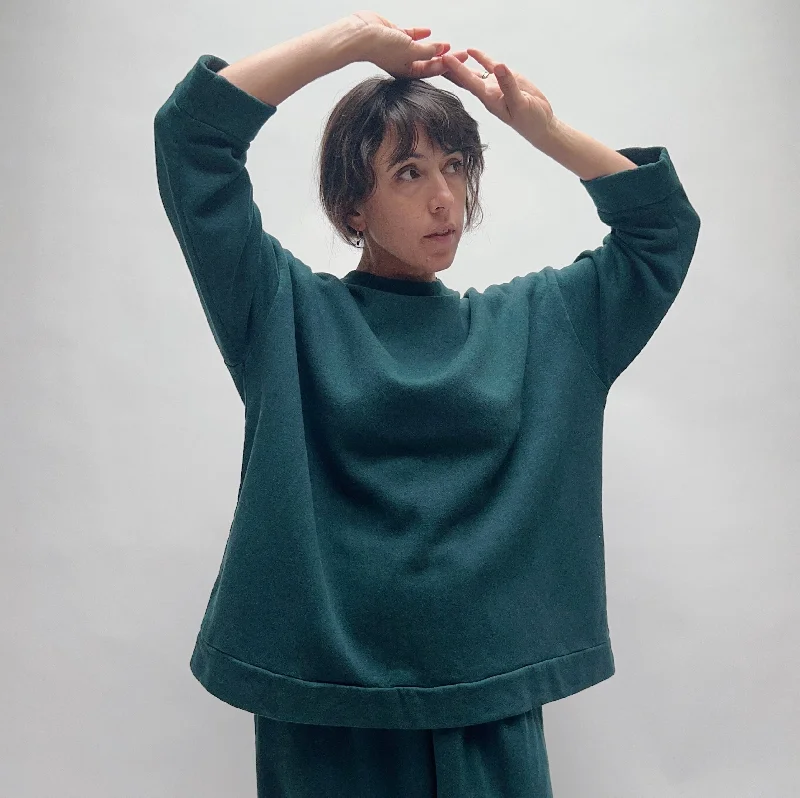 Bryn Walker | Alden Sweatshirt in Bosque Hoodie with Cuffed Sleeves Snug Secure