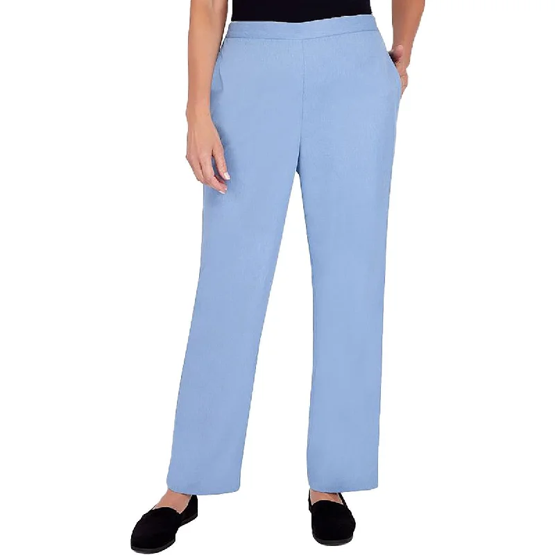 Alfred Dunner Womens Corduroy High Rise Straight Leg Pants High-Waist Jeans