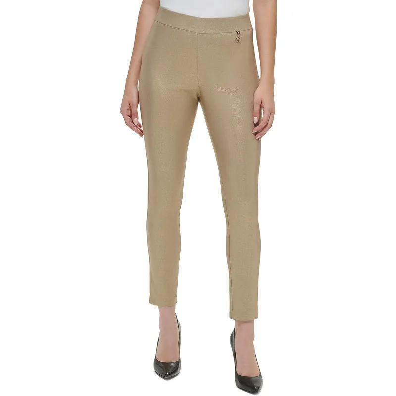 Tommy Hilfiger Womens Mid Rise Tapered Leg Straight Leg Pants Comfortable Cargo Pants