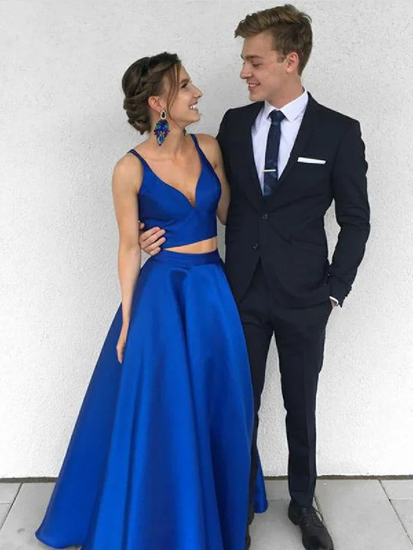 Simple Royal Blue 2 Pieces Prom Dresses, Royal Blue 2 Pieces Formal Dresses, 2 Pieces Royal Blue Graduation Dresses Tunics Review highly Simple Royal Blue 2 Pieces Prom Dresses, Royal Blue 2 Pieces Formal Dresses, 2 Pieces Royal Blue Graduation Dresses Tunics Review highly