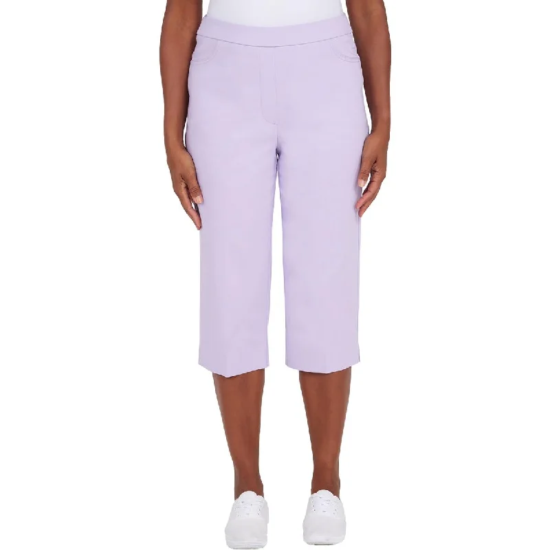 Alfred Dunner Womens Petites Allure Modern Fit Mid-Rise Capri Pants Modern Bootcut Pants