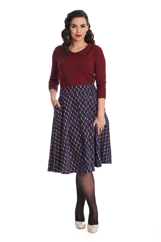 Mushroom Adventures Swing Skirt corduroy skirt durable