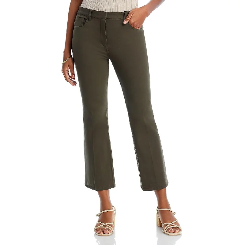 Theory Womens High Rise Solid Wide Leg Pants Comfy Cargo Trousers
