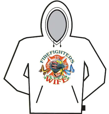 Firefighters Wife Hoodie Hoodie with V-Neck Classic Versatile
