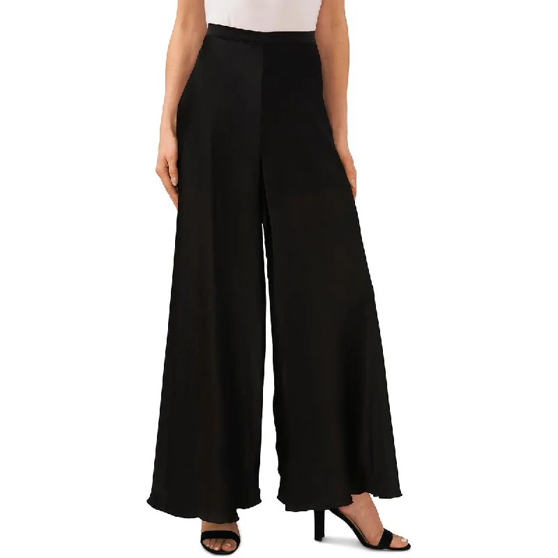 CeCe Womens High Rise Slub Wide Leg Pants Fashionable Sporty Pants