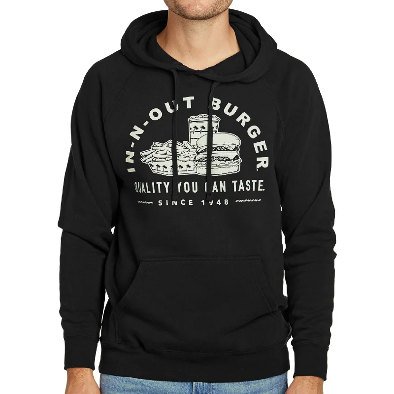 Quality You Can Taste Hoodie Hoodie with Hem Ribbing Snug Secure