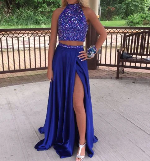 Royal Blue Prom Dress Slit Skirt, Evening Gown, Graduation School Party Dress, Winter Formal Dress Tunics Canvas sturdy Royal Blue Prom Dress Slit Skirt, Evening Gown, Graduation School Party Dress, Winter Formal Dress Tunics Canvas sturdy