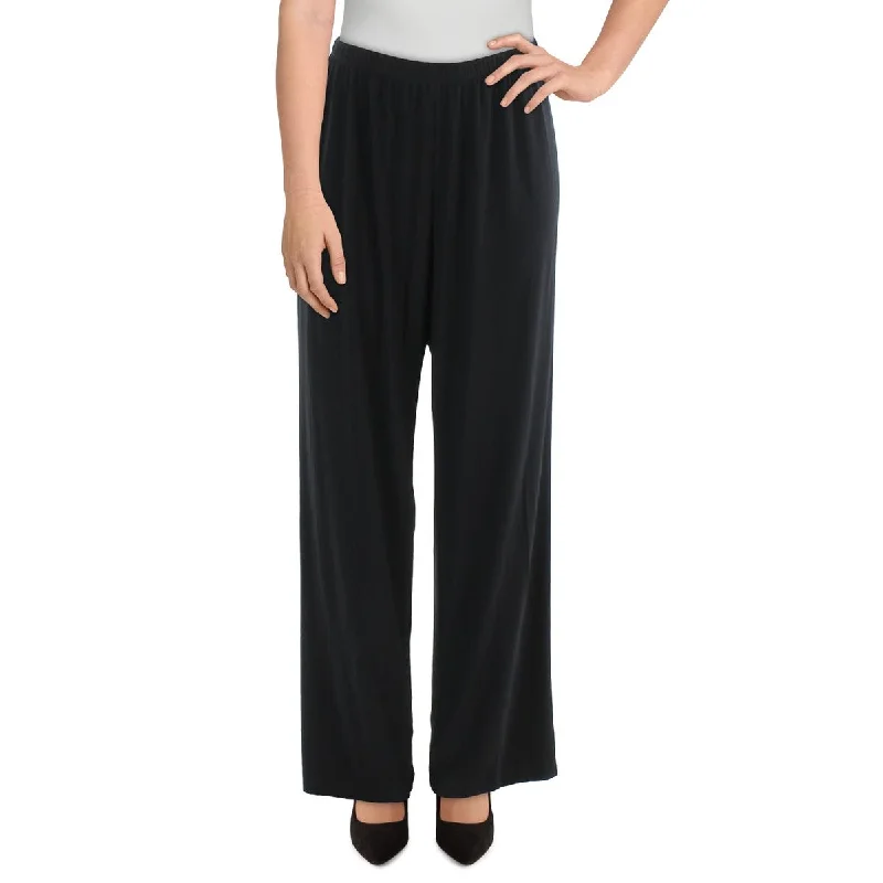 R&M Richards Womens Solid  Dress Pants Modern Stretch Trousers