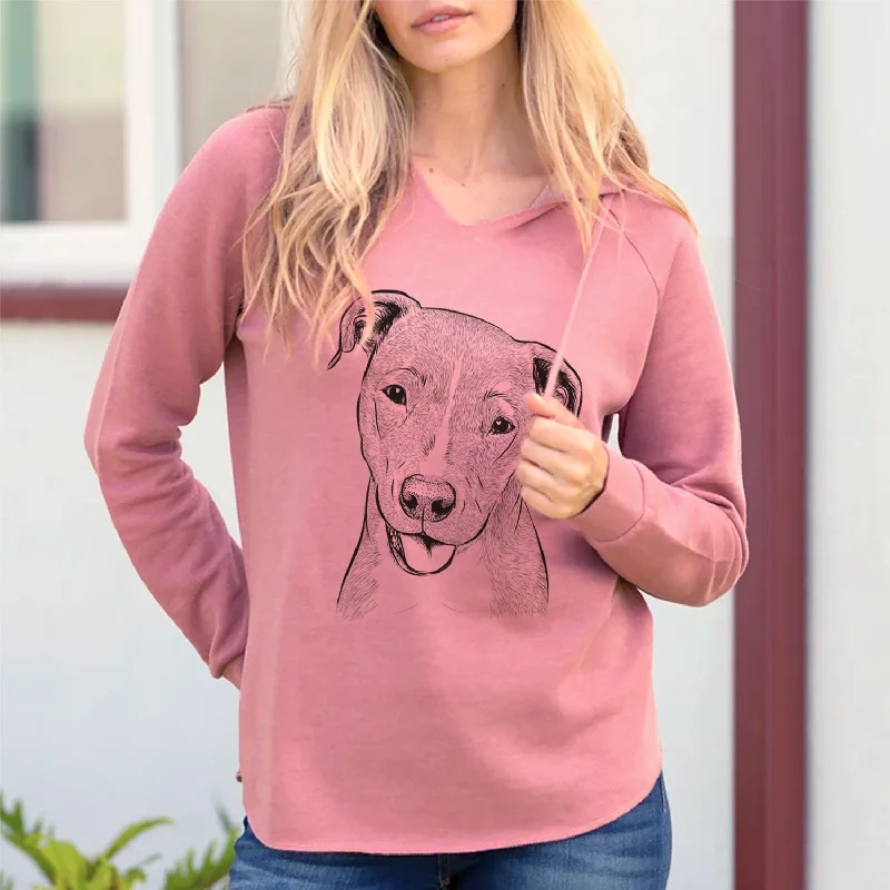 Bare Claiborne the American Staffordshire Terrier - Cali Wave Hooded Sweatshirt Hoodie with Pattern Geometric Abstract Bare Claiborne the American Staffordshire Terrier - Cali Wave Hooded Sweatshirt Hoodie with Pattern Geometric Abstract