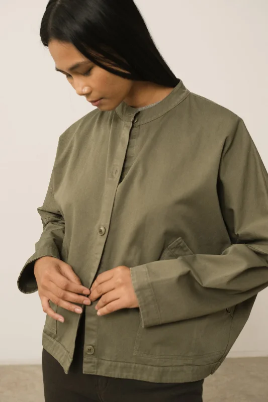 Henny Organic Cotton Jacket In Green Nylon Fabric Polyester Fabric Spandex Fabric