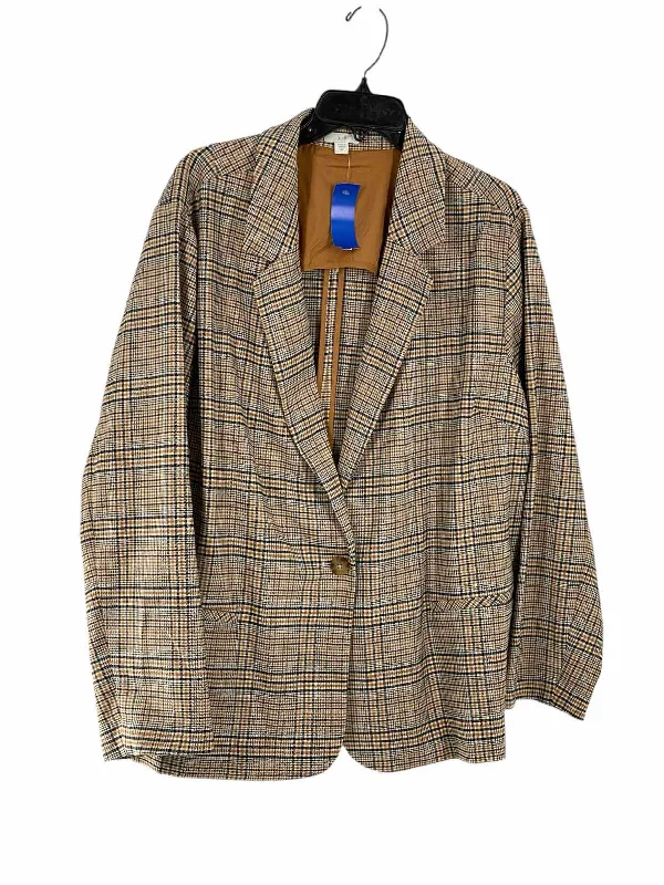 J.Jill Size 2X Beige Black Print Blazer Women's Lightweight Blazer