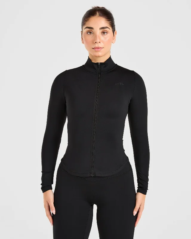 Sculpt Zip Jacket - Schwarz Nylon Fabric Polyester Fabric Spandex Fabric