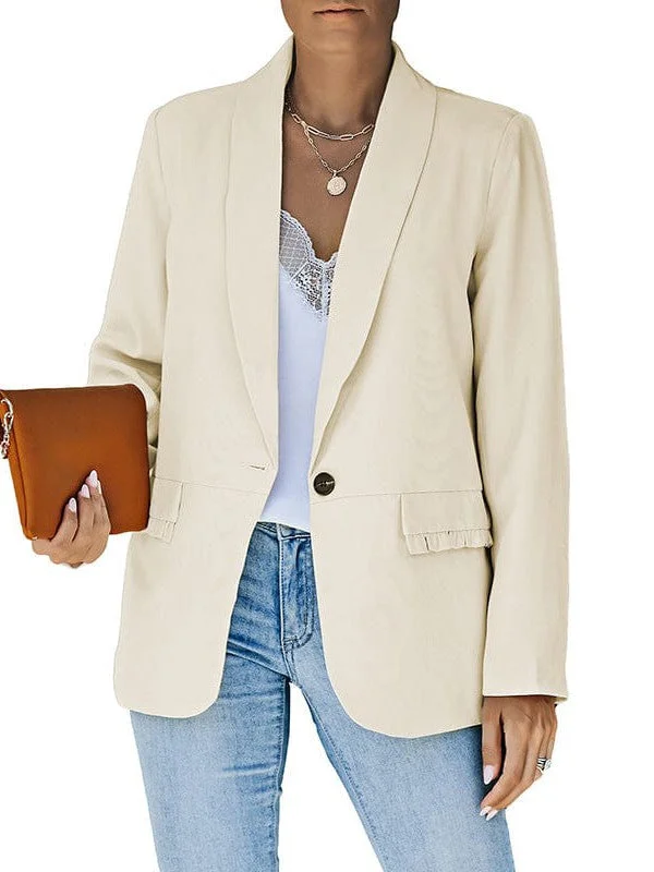 Women's Long Sleeve Blazer with Lapel Women's Classic Blazer