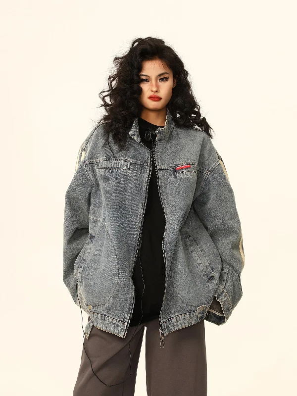 Vintage-Style Oversized Washed Denim Jacket Faux Fur Jacket Real Fur Jacket Shearling Jacket Vintage-Style Oversized Washed Denim Jacket Faux Fur Jacket Real Fur Jacket Shearling Jacket