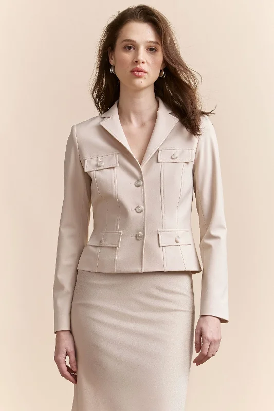 Cropped fitted blazer Women's Fashion Blazer