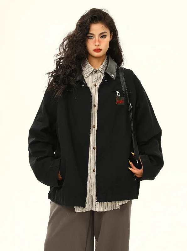 Classic Work Vintage Cargo Jacket Faux Fur Fabric Real Fur Fabric Shearling Fabric