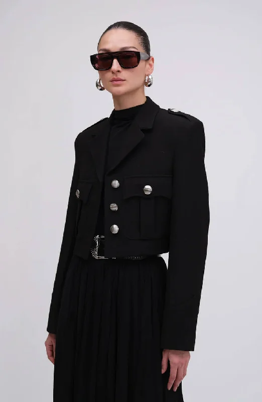 Ronny Kobo Genith Blazer in Jet Black Women's Vintage Suit