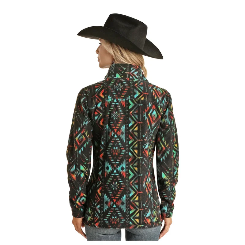 Powder River Women's Aztec Fleece Jacket Print Jacket Jacquard Jacket Embroidered Jacket Powder River Women's Aztec Fleece Jacket Print Jacket Jacquard Jacket Embroidered Jacket