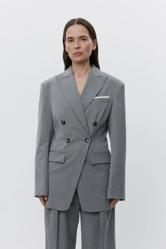 Elenora blazer - Medium Grey Women's Navy Jacket