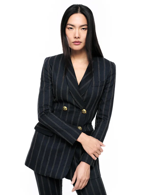 Collarless DB Blazer Women's Boutique Suit