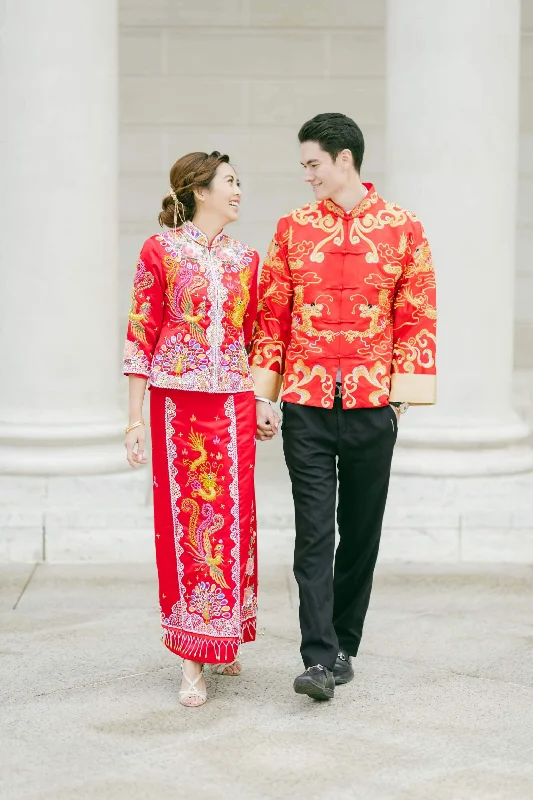 Han Jacket | Changshan | Chinese Tang Suit Belted Jacket Elasticated Jacket Padded Jacket Han Jacket | Changshan | Chinese Tang Suit Belted Jacket Elasticated Jacket Padded Jacket