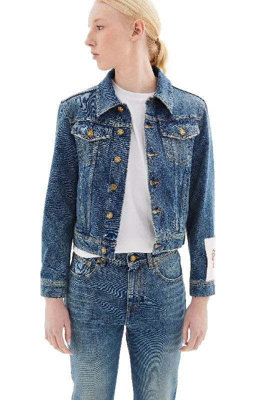 Women's Regular Washed Denim Jacket (Blue) Fitted Jacket Loose Jacket Oversized Jacket Women's Regular Washed Denim Jacket (Blue) Fitted Jacket Loose Jacket Oversized Jacket