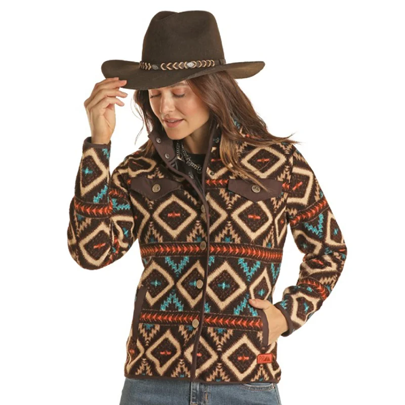 Powder River Women's Aztec Berber Jacket Collared Jacket Crew Neck Jacket Turtle Neck Jacket Powder River Women's Aztec Berber Jacket Collared Jacket Crew Neck Jacket Turtle Neck Jacket